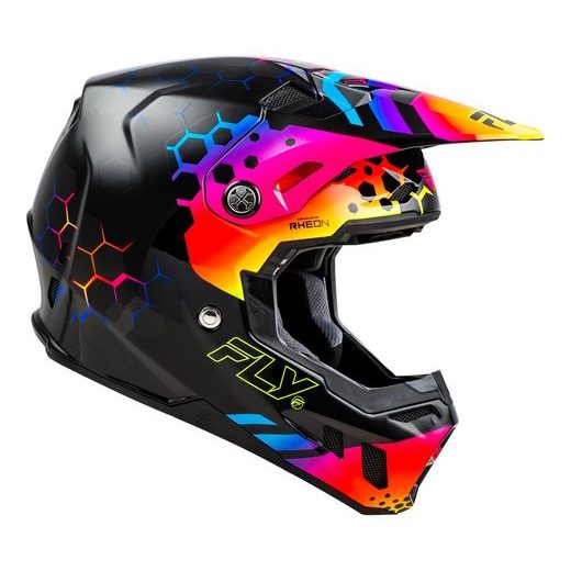 PRILBA FORMULA CC TEKTONIC, FLY RACING (ČERNÁ/ŽLUTÁ/RŮŽOVÁ)