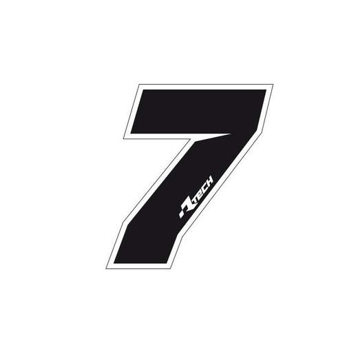 SAMOLEPKA ČÍSLO 7 VEĽKOSŤ 11,5X14,5CM, RTECH (ČIERNE, 10 KS)