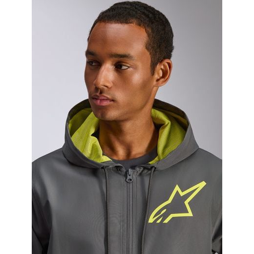 BUNDA SPEEDER CHROMIUM WINDBREAKER, ALPINESTARS (ŠEDÁ/ŽLUTÁ FLUO)