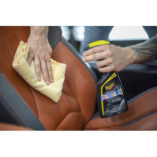 MEGUIAR'S ULTIMATE LEATHER DETAILER - PRÍPRAVOK PRE KOMPLETNÉ ÚDRŽBU O KOŽENÉ POVRCHY, 473 ML