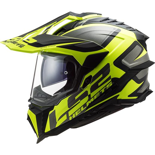 LS2 MX701 EXPLORER ALTER MATT BLACK H-V YELLOW