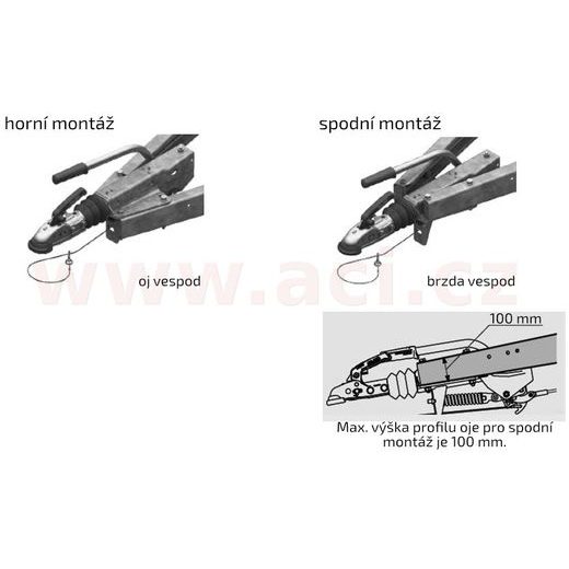 NÁJEZDOVÁ BRZDA AL-KO 161S PLUS 950-1600 KG (UNIVERZ. MONTÁŽ) S AK161 ORIGINÁL