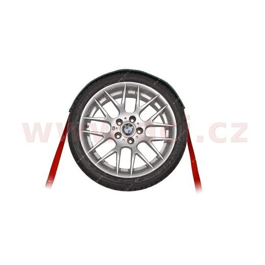 UPÍNACÍ POPRUH PRO PŘEVOZ VOZIDEL PŘES KOLO, 3 T, 3X OTOČNÝ HÁK, PROTISKLUZOVÝ NÁVLEK, RÁČNA, VDI 2700