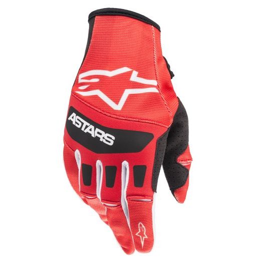 RUKAVICE TECHSTAR, ALPINESTARS (ČERVENÁ/ČERNÁ) 2022