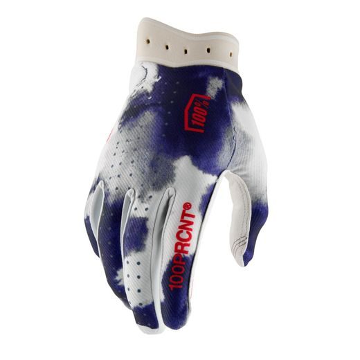 RUKAVICE ITRACK, 100% - USA (MODRÁ/BÍLÁ)