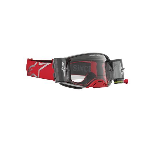 OKULIARE SUPERTECH FIRMA ROLL-OFF WIDE VISION, ALPINESTARS (ČERVENÁ/STŘÍBRNÁ, ČÍRE PLEXI A ROLL-OFF SYSTÉM) 2027