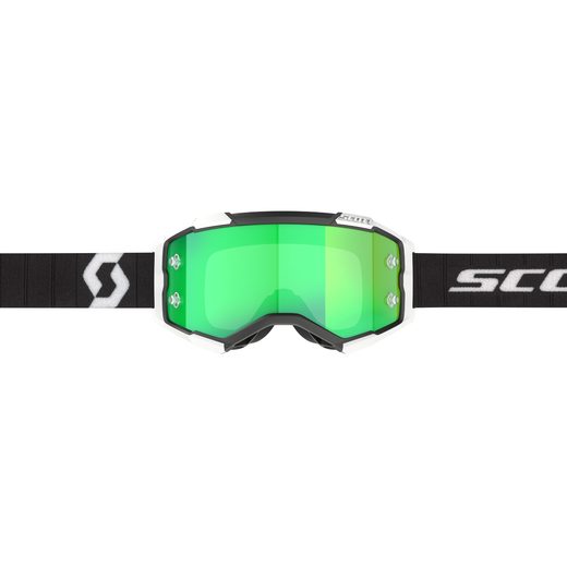SCOTT BRÝLE FURY BLACK/WHITE GREEN CHROME WORKS