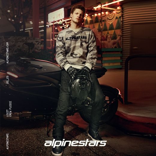 BUNDA LEGIT CREW FLEECE, ALPINESTARS (SVETLE ŠEDÁ CAMO)