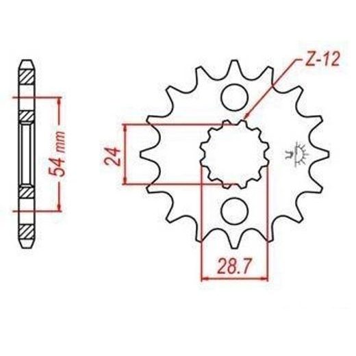 REŤAZOVÉ KOLIESKO PRE SEKUNDÁRNE REŤAZY TYPU 530, JT - ANGLICKO (16 ZUBOV)