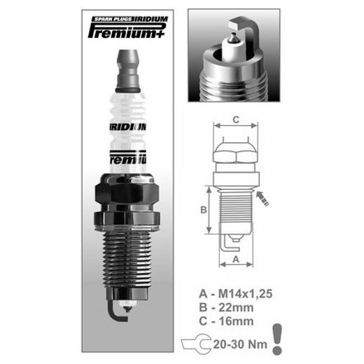 ZAPAĽOVACIE SVIEČKA P1 RAD PREMIUM IRIDIUM+, BRISK - ČESKÁ REPUBLIKA