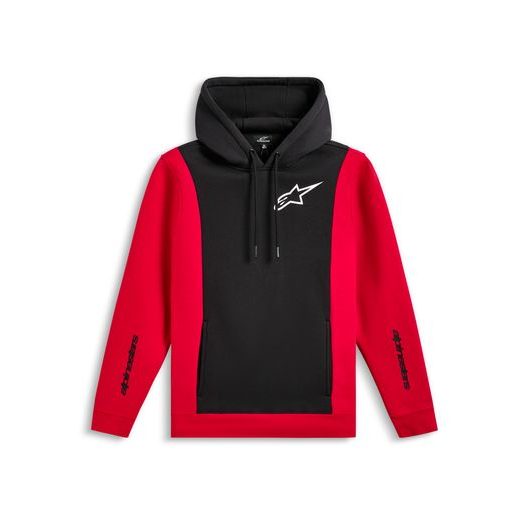 MIKINA IGNITE HOODIE, ALPINESTARS (ČERNÁ/ČERVENÁ)