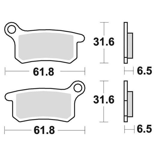 BRZDOVÉ DOŠTIČKY, BRAKING (SINTEROVÁ ZMES CM44) 2 KS V BALENIE