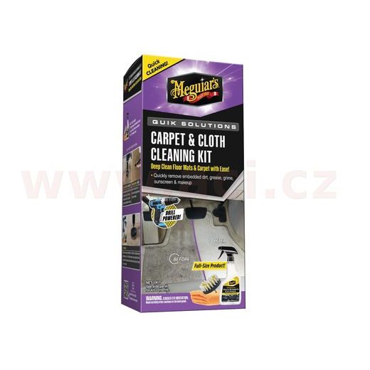MEGUIAR'S QUIK SOLUTIONS CARPET &AMP; CLOTH KIT SADA NA ČISTENIE TEXTÍLIÍ A LÁTKOVÝCH KOBERCOV
