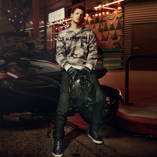 BUNDA LEGIT CREW FLEECE, ALPINESTARS (SVETLE ŠEDÁ CAMO)