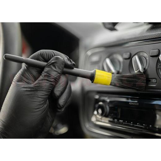 DETAILINGOVÉ ŠTĚTCE PRO INTERIÉR I EXTERIÉR, SADA 5 KS (ČERNO-ŽLUTÁ)