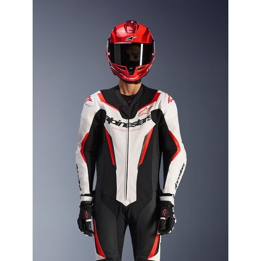 JEDNODIELNA KOMBINÉZA GP FORCE V2, ALPINESTARS (BÍLÁ/ČERNÁ/ČERVENÁ FLUO) 2026