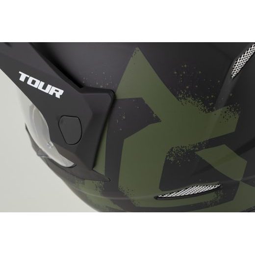 PRILBA TOUR 2.0 CREW, CASSIDA (ČIERNA MATNÁ/TMAVĚ ZELENÁ, PLEXI S PRÍPRAVOU PRE PINLOCK) 2026