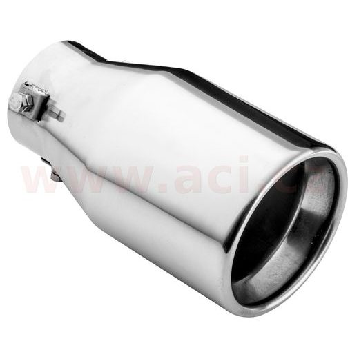 KONCOVKA VÝFUKU NEREZOVÁ KULATÁ, VNĚJŠÍ PRŮMĚR 100MM, DÉLKA 180MM, VNITŘNÍ PRŮMĚR 45-64MM ASSO