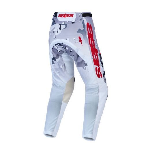 NOHAVICE RACER AIR LONE, ALPINESTARS (ŠEDÁ CAMO/BÍLÁ/ČERVENÁ) 2027