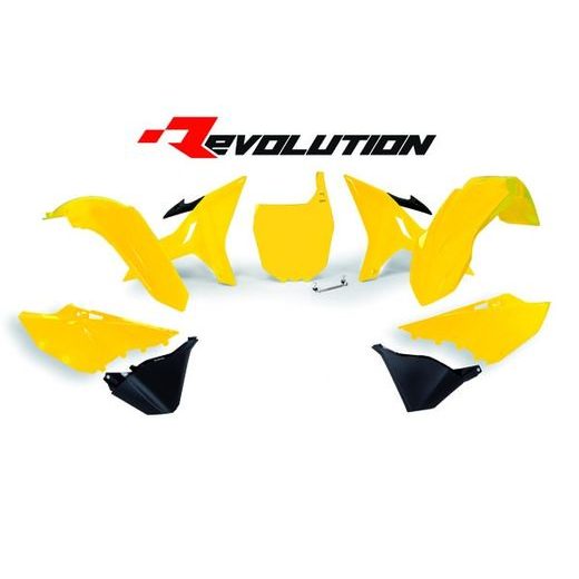 SADA PLASTOV YAMAHA, RTECH (ŽLTO-ČIERNA, 6 DIELOV)