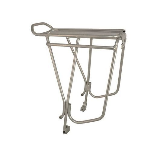 TRUBKOVÝ NOSIČ BRAŠEN LUGGAGE RACK ALU, OXFORD (KOMPATIBILNÍ S KOUTOUČ BRZDAMI A RÁFKY 26 AŽ 29", STŘÍBRNÝ)