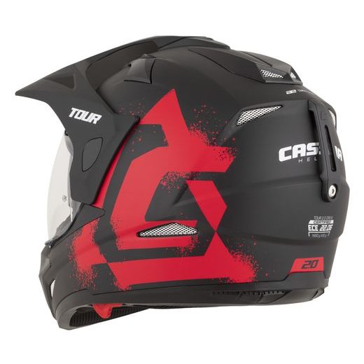 PRILBA TOUR 2.0 CREW, CASSIDA (ČIERNA MATNÁ/ČERVENÁ, PLEXI S PRÍPRAVOU PRE PINLOCK) 2026