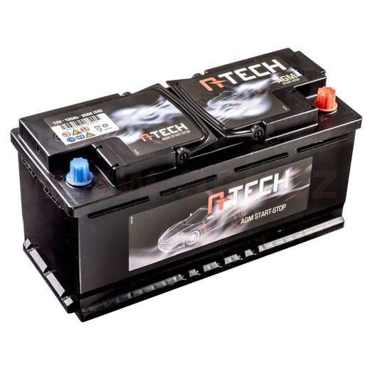 105AH AGM BATÉRIA START-STOP, 950A, PRAVÁ A-TECH AGM 392X175X190
