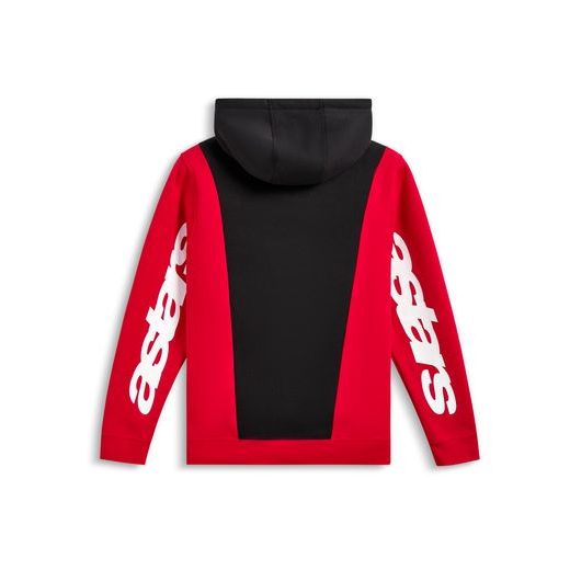 MIKINA IGNITE HOODIE, ALPINESTARS (ČERNÁ/ČERVENÁ)