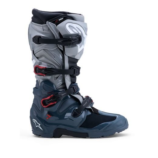 TOPÁNKY TECH 7 ENDURO DRYSTAR, ALPINESTARS (TMAVO ŠEDÁ/SVĚTLE ŠEDÁ/ČERVENÁ) 2027