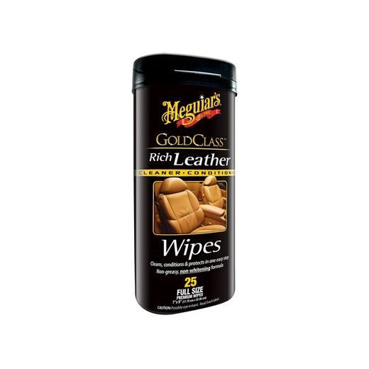 MEGUIARS GOLD CLASS RICH LEATHER CLEANER WIPES - OBRÚSKY K VYČISTENIE A OŠETRENIE KOŽA 25 KS