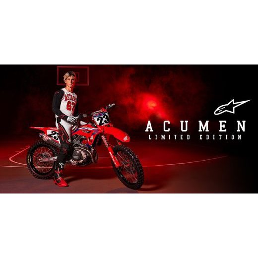 NOHAVICE TECHSTAR LIMITOVANÁ EDÍCIA ACUMEN, ALPINESTARS (BÍLÁ/ČERNÁ/ČERVENÁ)