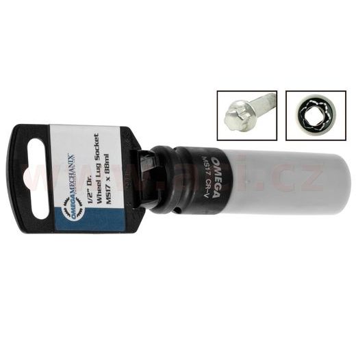 NÁSTAVEC PRO RÁZOVÉ UTAHOVÁKY (ŠROUB KOLA MERCEDES MS17, DÉLKA 88 MM)