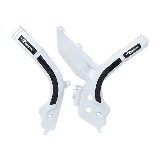 PROTEKTORY RÁMU KTM, RTECH (SADA, BIELO-ČIERNE)