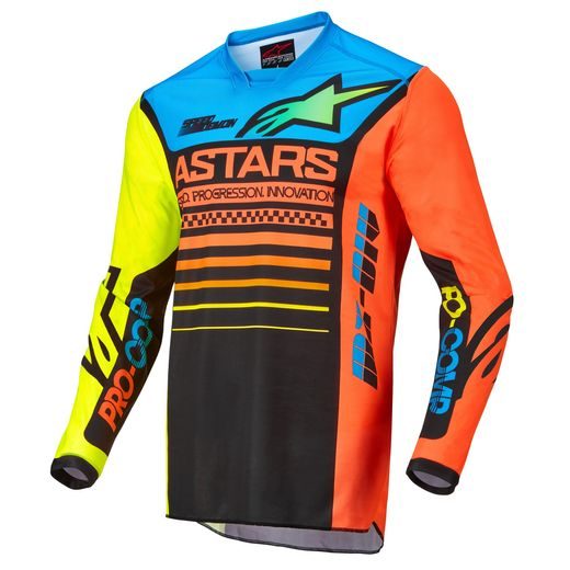 DRES RACER COMPASS 2022, ALPINESTARS, DETSKÉ (ČERNÁ/ŽLUTÁ FLUO/KORÁLOVÁ)