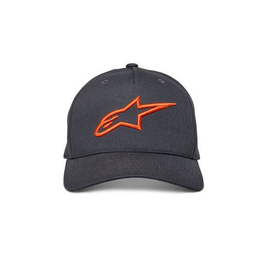 ŠILTOVKA AGELESS SNAPBACK, ALPINESTARS (ŠEDÁ/ORANŽOVÁ)