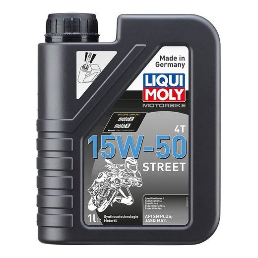 LIQUI MOLY MOTORBIKE 4T 15W50 STREET, POLOSYNTETICKÝ MOTOROVÝ OLEJ 1 L