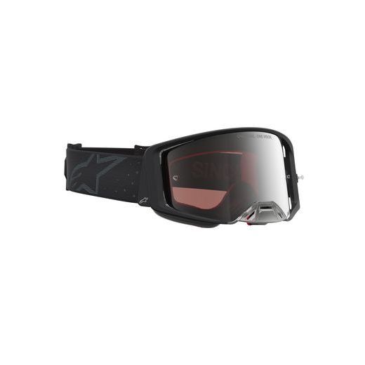 OKULIARE SUPERTECH CLOAK, ALPINESTARS (ČIERNA, ZRKADLOVÉ STRIEBORNÉ PLEXI) 2027