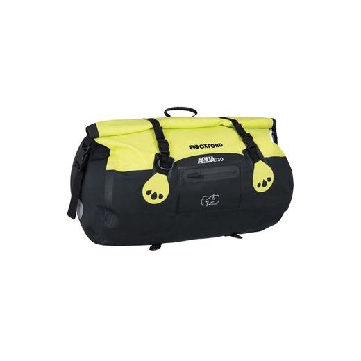 VODOTESNÝ VAK AQUA T-30 ROLL BAG, OXFORD (ČERNÝ/ŽLUTÝ FLUO, OBJEM 30 L)