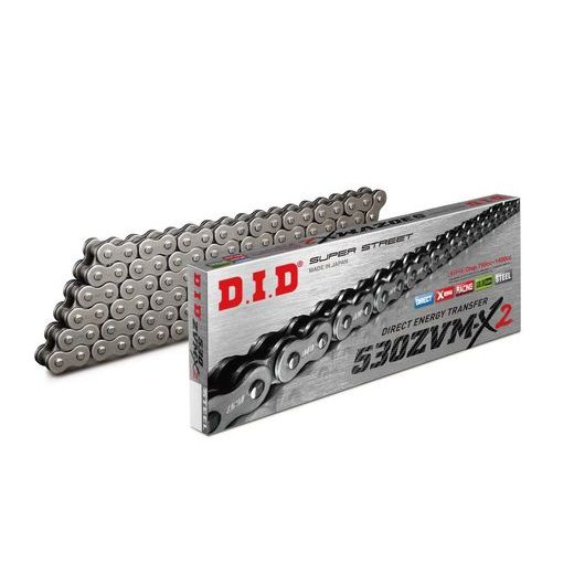 REŤAZOVÁ SADA D.I.D CHAIN - STRIEBORNÝ CHAIN 530 ZVM-X, X-RING (X, NX, QX, XS), CHK FRONT SPROCKET SUPERSPROX, CHK REAR SPROCKET JT PRE SUZUKI GR 650 1983-1985
