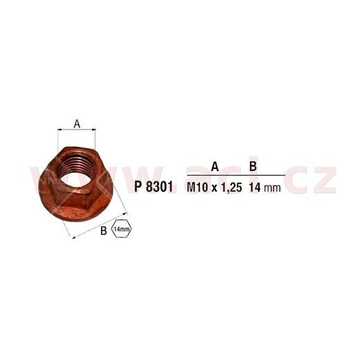MĚDĚNÁ SAMOJISTÍCÍ MATICE FENNO M10X1,25X14 MM (10KS)
