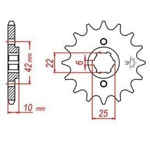 REŤAZOVÉ KOLIESKO PRE SEKUNDÁRNE REŤAZY TYPU 520, JT - ANGLICKO (14 ZUBOV)