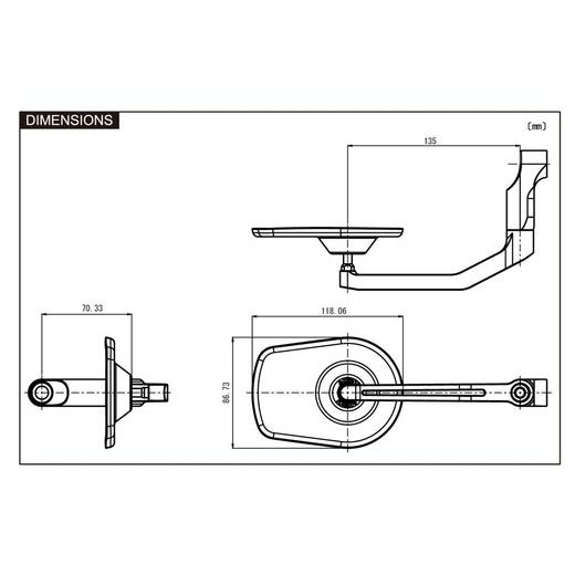 SPÄTNÉ ZRKADLO UNIVERZÁLNY D-MIRROR-5, DAYTONA