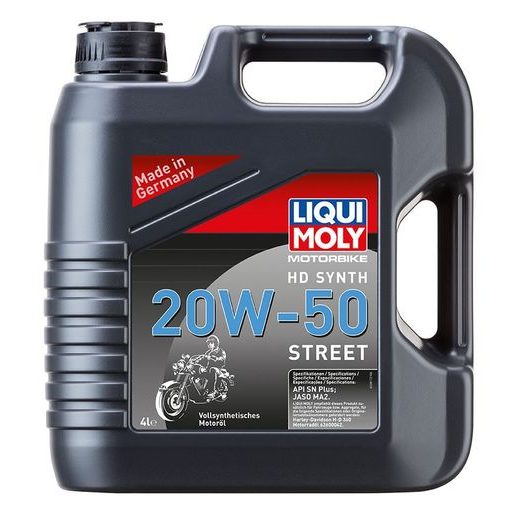 LIQUI MOLY MOTORBIKE HD SYNTH 20W-50 STREET, PLNE SYNTETICKÝ MOTOROVÝ OLEJ 4 L