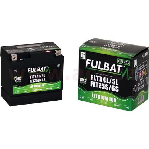 LÍTIOVÁ BATÉRIE& LIFEPO4& FLP12-24& FULBAT 12,8V, 24AH, 307WH, HMOTNOSŤ 2,9 KG, 181X77X167