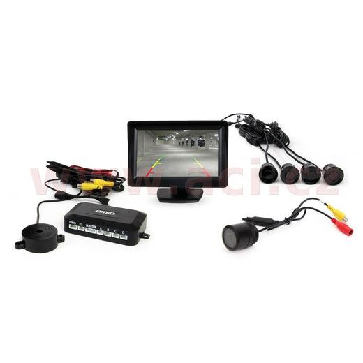 PARKOVACÍ ASISTENT ZADNÍ + PARKOVACÍ KAMERA KABEL 4 M S IR PŘISVÍCENÍM