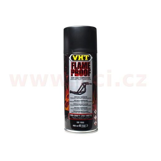 VHT FLAMEPROOF ŽÁRUVZDORNÁ DO TEPLOTY AŽ 1093°C, BARVA: MATNÁ ČERNÁ