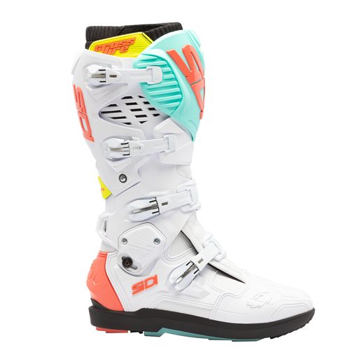 SIDI BOTY CROSSFIRE 3 SRS WHITE/FLUO MINT/FLUO CORAL