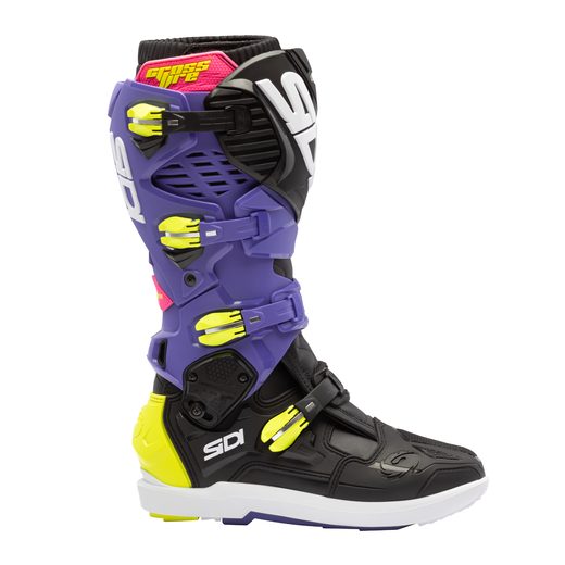 SIDI BOTY CROSSFIRE 3 SRS VIOLET/BLACK/YELLOW FLUO