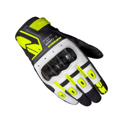RUKAVICE G-CARBON, SPIDI (BÍLÉ/ČERNÉ/ŽLUTÉ FLUO)