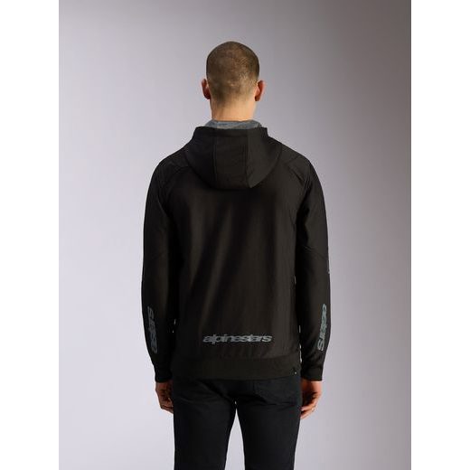 MIKINA SESSIONS 3 HOODIE, ALPINESTARS (ČERNÁ/ŠEDÁ)